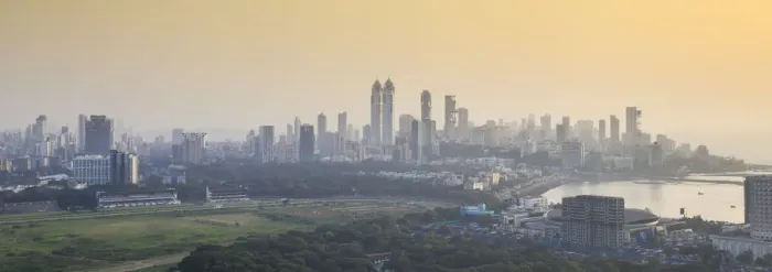 Framed Print : India, Maharashtra, Mumbai, View of City, Nehru Science Centre, The Imperial twin-tower Framed Print : India, Maharashtra, Mumbai, View of City, Nehru Science Centre, The Imperial twin-tower