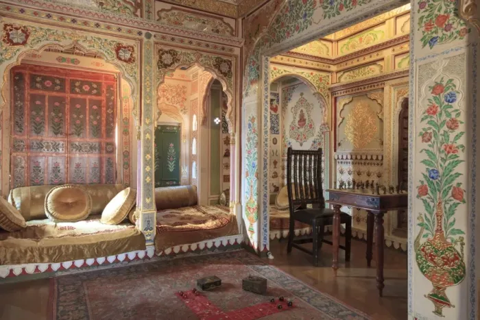Framed Print : India, Rajasthan, Jaisalmer, Old Town, Patwa Ki Haveli (Traditional Ornately decorated