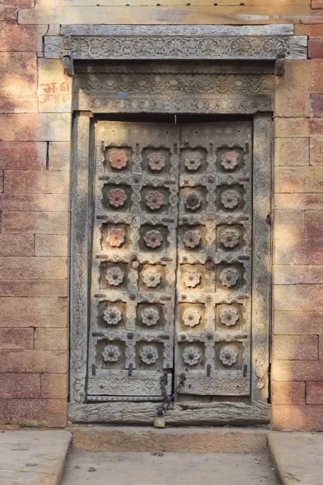 Framed Print : India, Rajasthan, Jaisalmer, Old Town, Patwa Ki Haveli (Traditional Ornately decorated