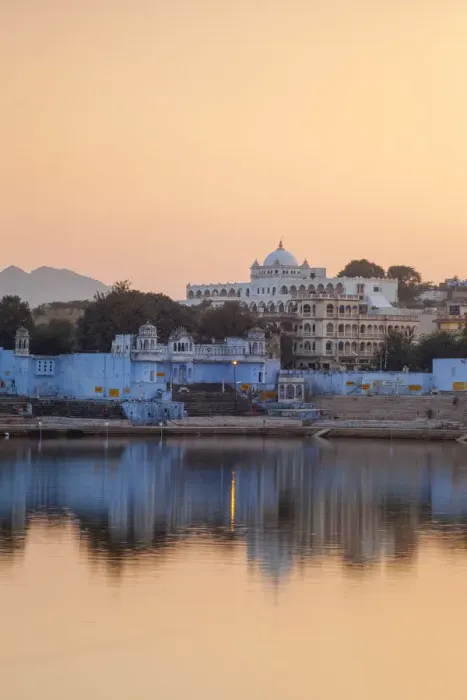 Framed Print : India, Rajasthan, Pushkar, Pushkar Lake and bathing ghats Framed Print : India, Rajasthan, Pushkar, Pushkar Lake and bathing ghats