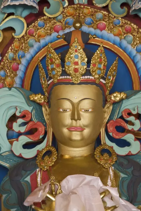 Framed Print : India, Sikkim, Gangtok, Lingdum Gompa, Sakyamuni Budda