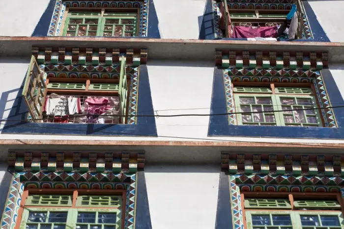 Framed Print : India, Sikkim, Gangtok, Windows of typical Sikkim house Framed Print : India, Sikkim, Gangtok, Windows of typical Sikkim house