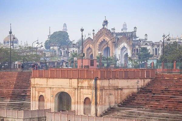 India, Uttar Pradesh, Lucknow, Hussainabad Pond and Rumi Darwaza