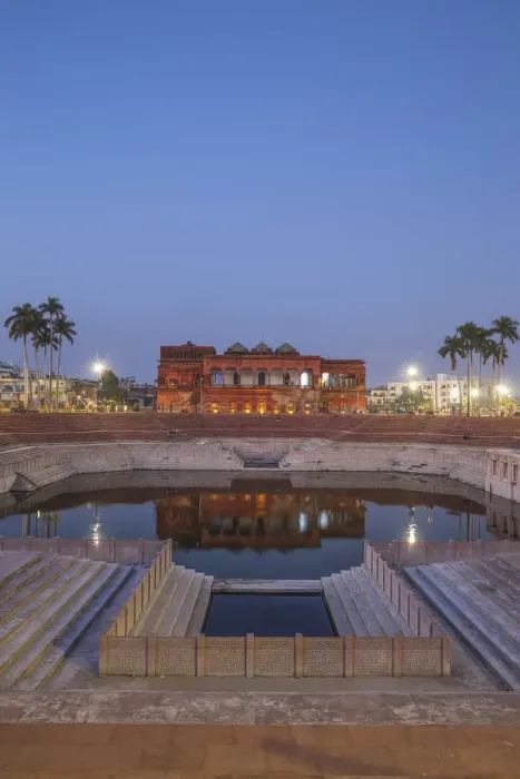 Framed Print : India, Uttar Pradesh, Lucknow, Hussainabad pond and Picture Gallery Framed Print : India, Uttar Pradesh, Lucknow, Hussainabad pond and Picture Gallery