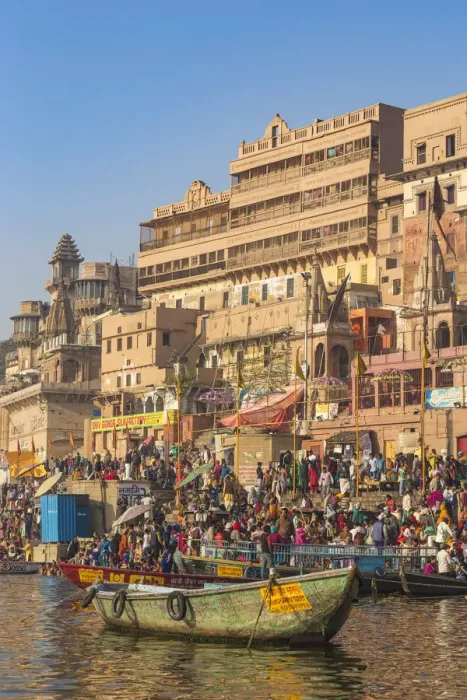 Framed Print : India, Uttar Pradesh, Varanasi, View of Ghats