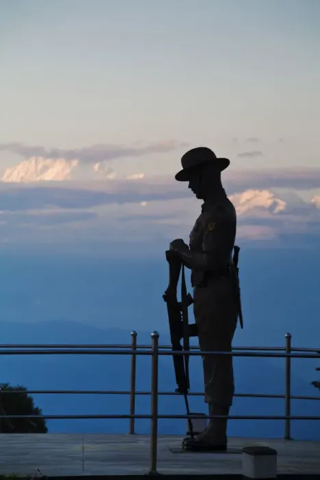 Framed Print : India, West Bengal, Darjeeling, Batasia Loop, Gorkha war memorial