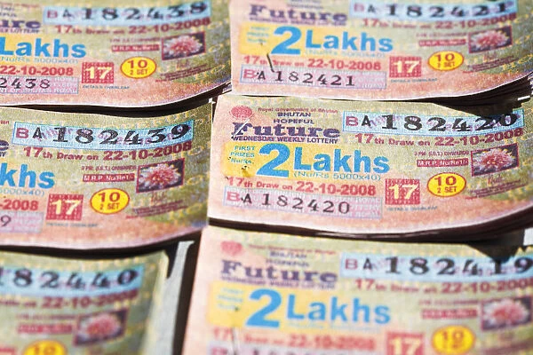 India, West Bengal, Kalimpong, Market, Lottery tickets