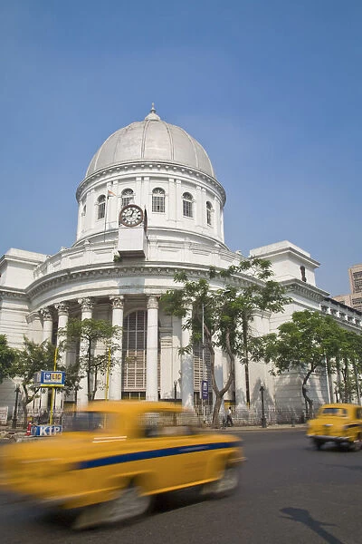 India, West Bengal, Kolkata, Calcutta, Dalhousie Square, Yellow ambassador taxI &