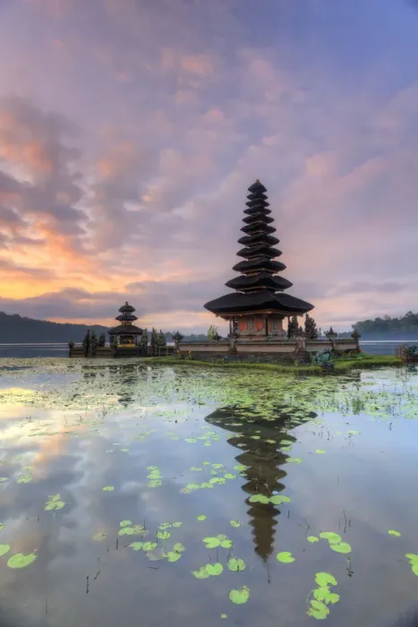 Framed Print : Indonesia, Bali, Bedugul, Pura Ulun Danau Bratan Temple on Lake Bratan Framed Print : Indonesia, Bali, Bedugul, Pura Ulun Danau Bratan Temple on Lake Bratan