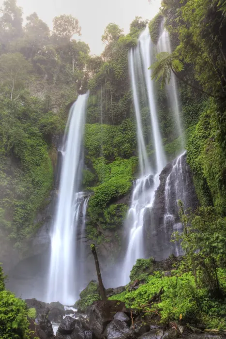 Framed Print : Indonesia, Bali, Central Mountains, Sekumpul Waterfall Framed Print : Indonesia, Bali, Central Mountains, Sekumpul Waterfall