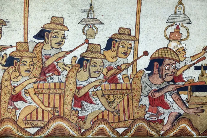 Framed Print : Indonesia, Bali, Klungkung (Semarapura), Historic Kertha Gosa Pavilion (Hall of Justice)