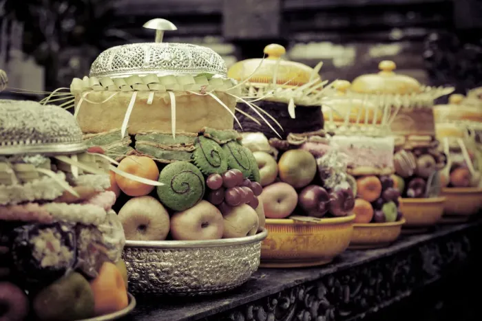 Framed Print : Indonesia, Bali, Tirta Empul Temple, Offers to the Gods Framed Print : Indonesia, Bali, Tirta Empul Temple, Offers to the Gods