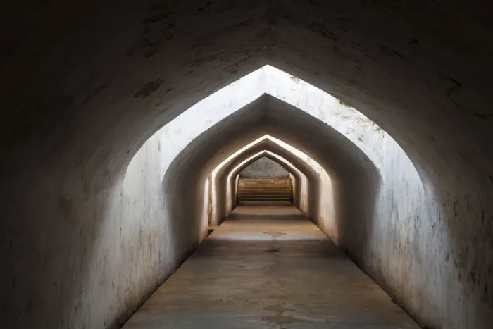 Framed Print : Indonesia, Java, Yogyakarta, underground tunnel part of the Taman Sari - Water Castle Framed Print : Indonesia, Java, Yogyakarta, underground tunnel part of the Taman Sari - Water Castle
