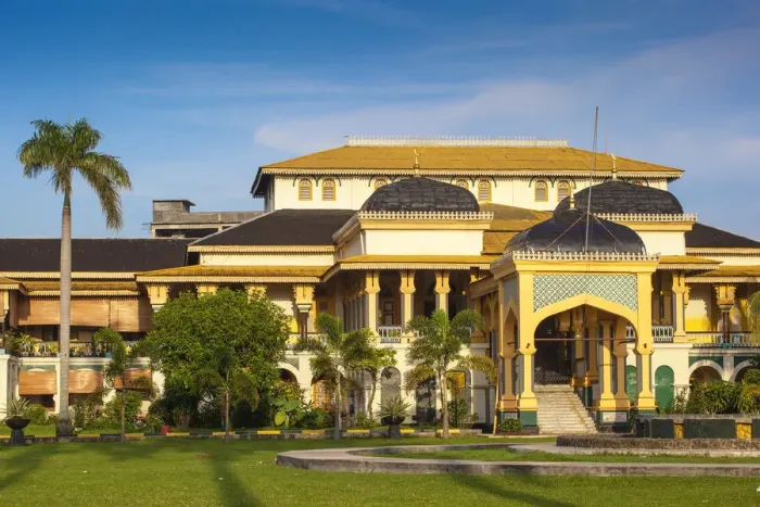 Framed Print : Indonesia, Sumatra, Medan, Maimoon Palace Framed Print : Indonesia, Sumatra, Medan, Maimoon Palace