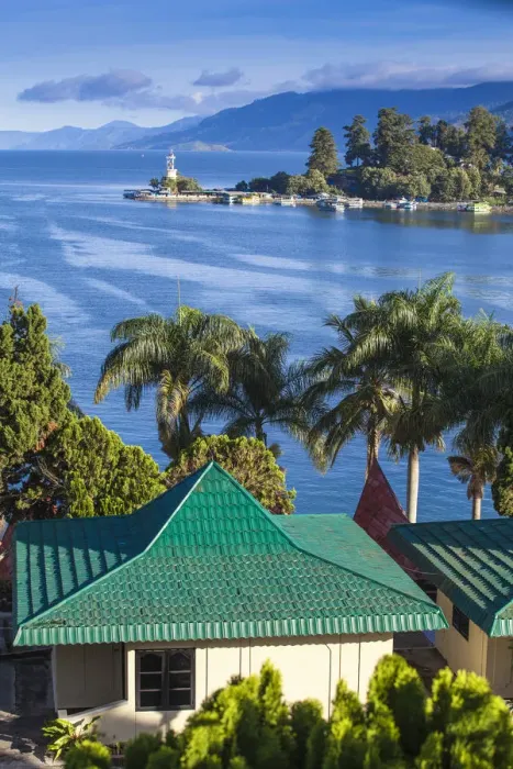 Framed Print : Indonesia, Sumatra, Samosir Island, Lake Toba, Parapat Framed Print : Indonesia, Sumatra, Samosir Island, Lake Toba, Parapat
