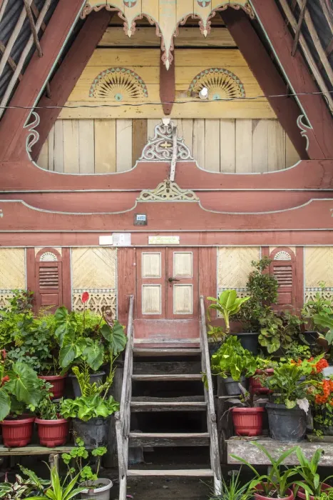 Framed Print : Indonesia, Sumatra, Samosir Island, Lake Toba, Tomok, Traditional Batak wooden houses Framed Print : Indonesia, Sumatra, Samosir Island, Lake Toba, Tomok, Traditional Batak wooden houses