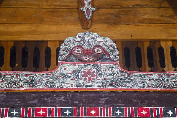 Indonesia, Sumatra, Samosir Island, Lake Toba, Ambarita, Siallagan village, Carvings