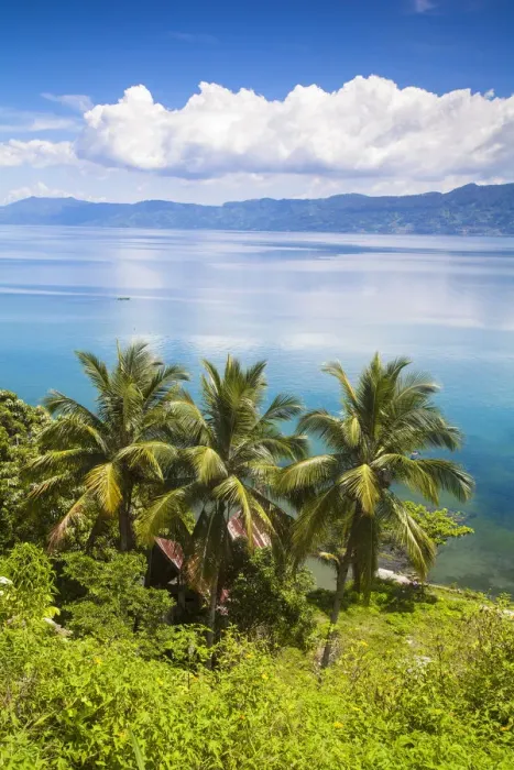 Framed Print : Indonesia, Sumatra, Samosir Island, Lake Toba