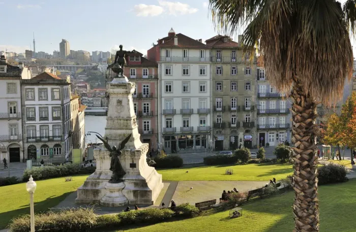 Framed Print : Infante Dom Henrique garden in the Ribeira district, a Unesco World Heritage Site Framed Print : Infante Dom Henrique garden in the Ribeira district, a Unesco World Heritage Site