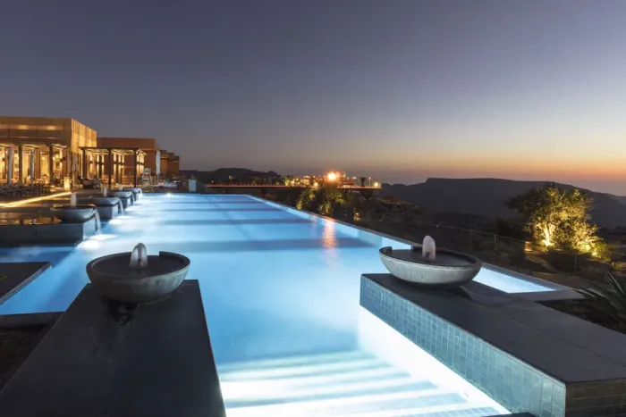 Framed Print : The infinity swimming pool and fountains of thei Anantara al Jabal al Akhdar resort Framed Print : The infinity swimming pool and fountains of thei Anantara al Jabal al Akhdar resort
