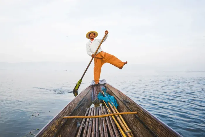 Framed Print : Inle lake, Nyaungshwe township, Taunggyi district, Myanmar (Burma). Local fisherman Framed Print : Inle lake, Nyaungshwe township, Taunggyi district, Myanmar (Burma). Local fisherman