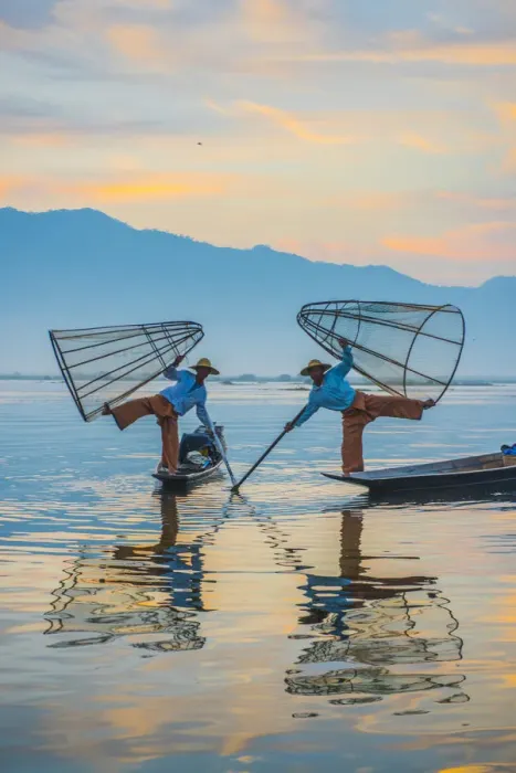 Framed Print : Inle lake, Nyaungshwe township, Taunggyi district, Myanmar (Burma)