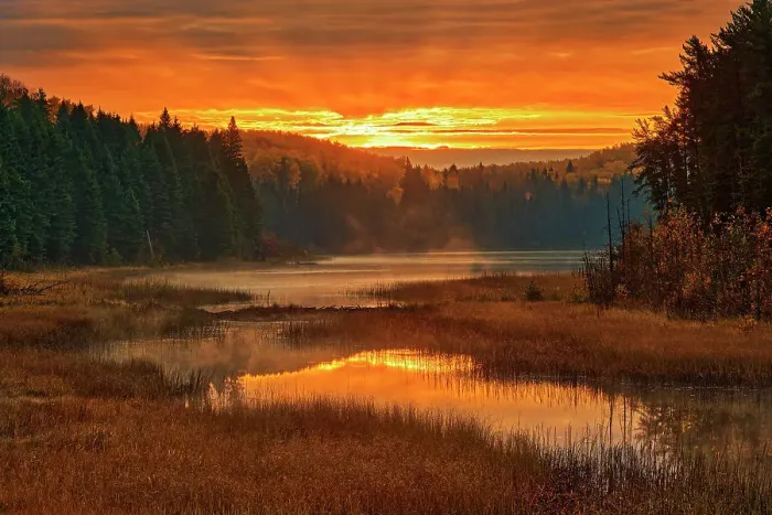 Framed Print : Inlet to Cache Lake Duck Mountain Provincial Park Manitoba, Canada