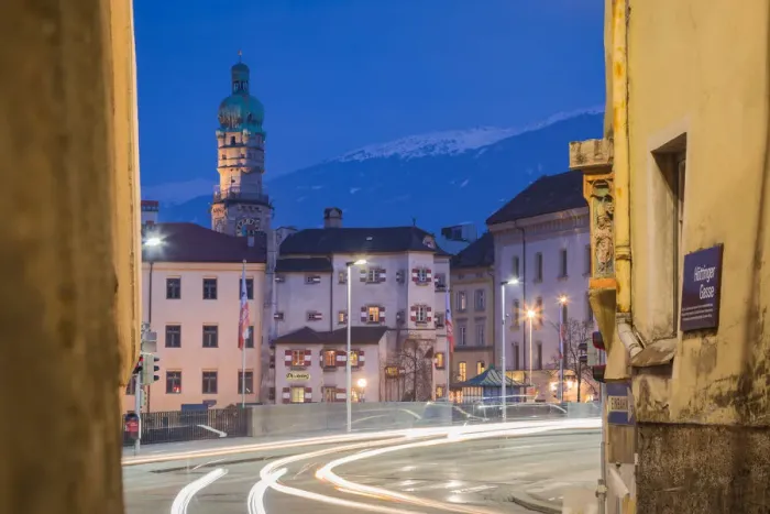 Framed Print : The inner city seen from Höttinger Gasse, Innsbruck, Tyrol, Austria Framed Print : The inner city seen from Höttinger Gasse, Innsbruck, Tyrol, Austria
