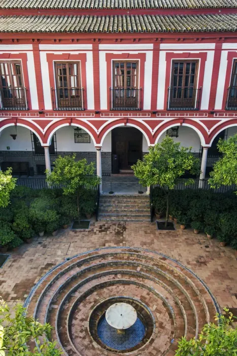 Framed Print : Inner courtyard of the Hospital de los Venerables Sacerdotes or Hospital of the Venerable Framed Print : Inner courtyard of the Hospital de los Venerables Sacerdotes or Hospital of the Venerable