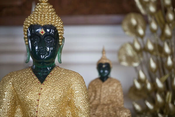 Inside a buddhist temple in Bangkok Thailand