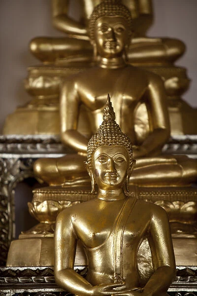 Inside a buddhist temple in Bangkok Thailand