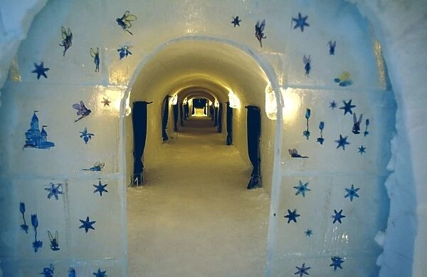 Interior of the Alta Ice Igloo Hotel
