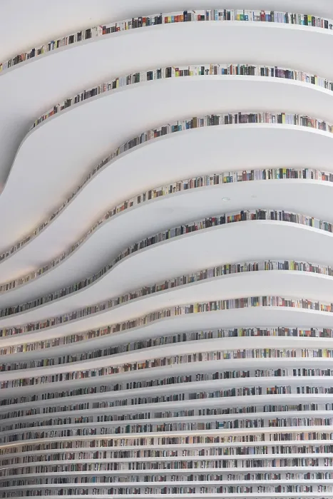 Framed Print : Interior of Binhai Library, Tianjin, China