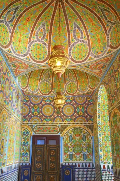 Framed Print : Interior Details of Continental Hotel, Tangier, Morocco, North Africa