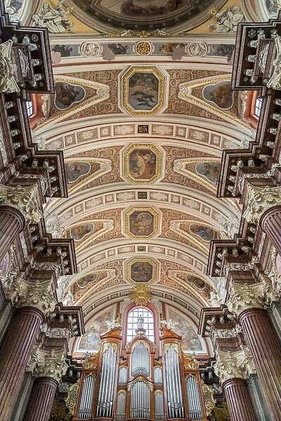 Interior of the Fara Church or Parish Church of St. Stanislaus, Old Town, Poznan, Poland