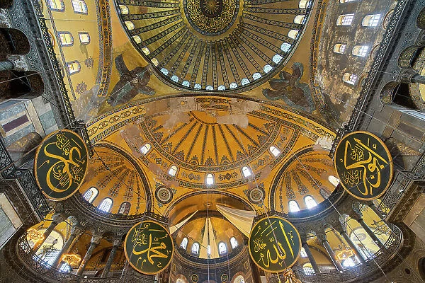 Interior of Hagia Sophia Mosque, Sultanahmet, UNESCO, Fatih District, Istanbul Province, Turkey