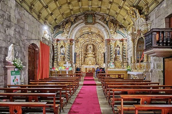 Interior of the Motherchurch of Tarouca. Beira Alta, Portugal