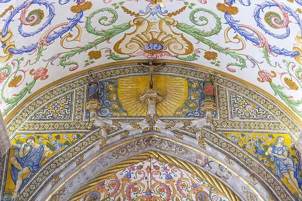 Detail of interior of of Capela de S√£o Miguel (Saint Michael's Chapel) in the University of Coimbra, Coimbra, Coimbra district, Centro Region, Portugal