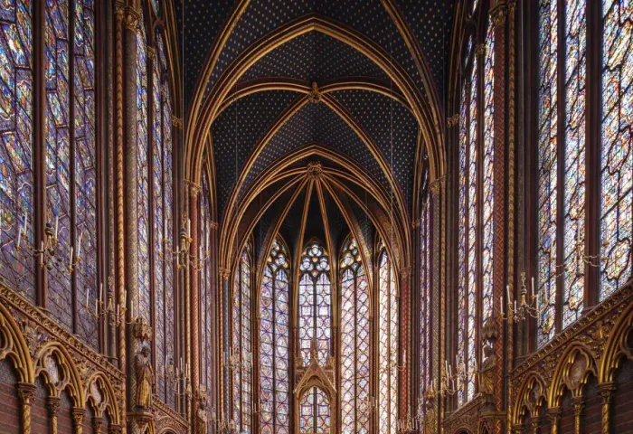 Framed Print : Interior of Sainte-Chapelle, Palais de la Cite, Paris, France Framed Print : Interior of Sainte-Chapelle, Palais de la Cite, Paris, France