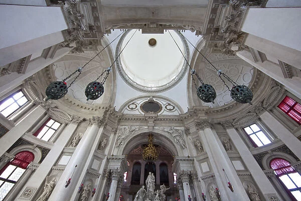 Interior of Santa Maria Della Salute, Venice, Italy
