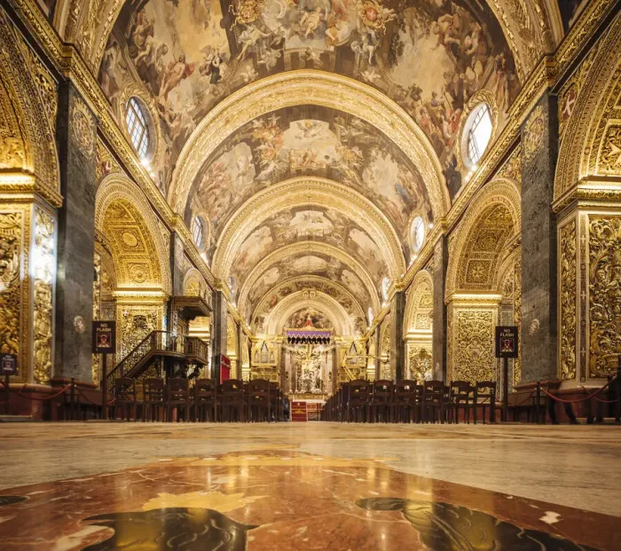 Framed Print : Interior of St Johns Co-Cathedral, Valletta, Malta Framed Print : Interior of St Johns Co-Cathedral, Valletta, Malta