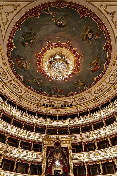 The Interior of Teatro Regio. Parma, Emilia Romagna, Italy
