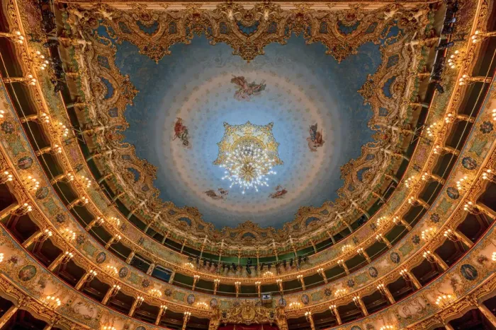 Framed Print : Interior vew of Teatro La Fenice opera house, Venice, Veneto, Italy
