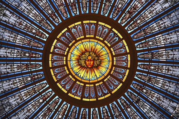Interior vitreaux dome inside 'Palacio Paz'