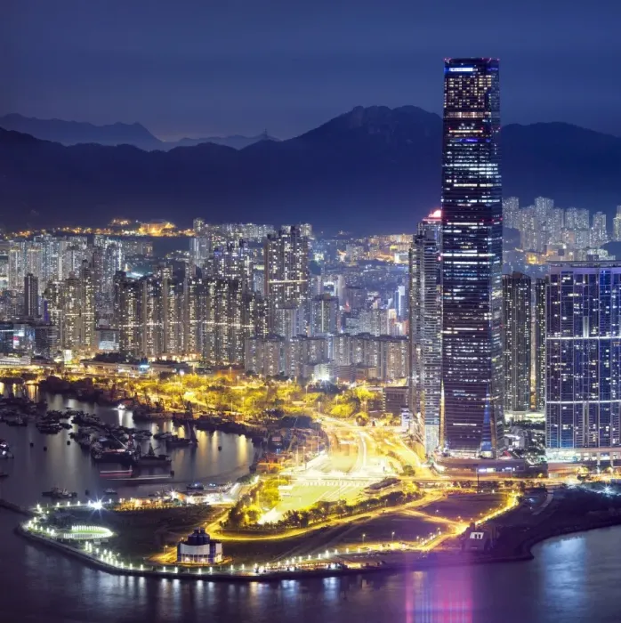 Framed Print : International Commerce Centre in West-Kowloon, Hong Kong, China
