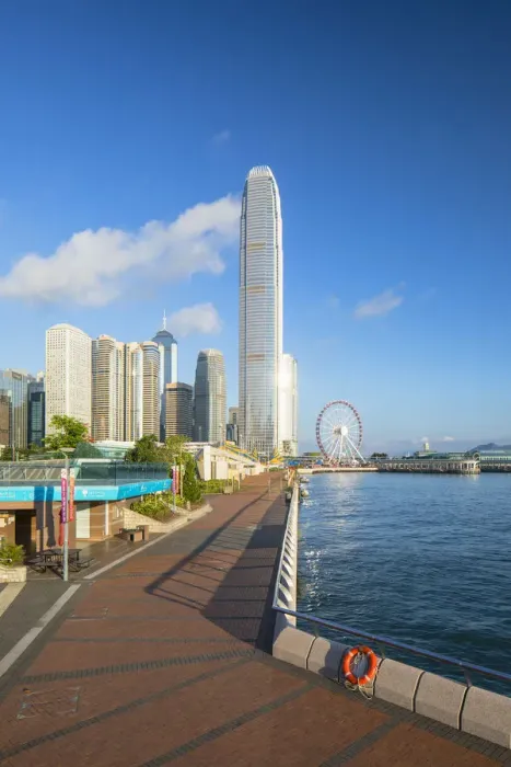 Framed Print : International Finance Centre (IFC) and skyline, Central, Hong Kong Island, Hong Kong