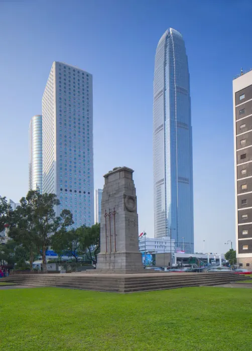 Framed Print : International Finance Centre (IFC) and Statue Square, Central, Hong Kong Island, Hong
