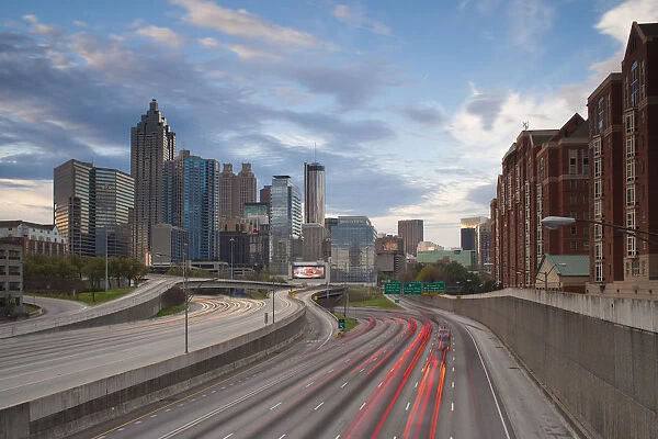 Interstate I-85 leading into Downtown Atlanta, Georgia, United States of America