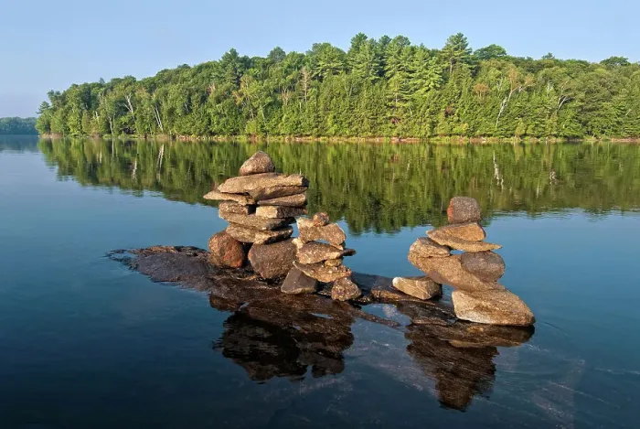Framed Print : Inukshuk on Horseshoe Lake, Muskoka, Ontario, Canada Framed Print : Inukshuk on Horseshoe Lake, Muskoka, Ontario, Canada