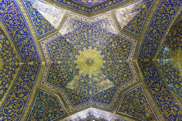 Framed Print : Iran, Central Iran, Esfahan, Mosque of Sheikh Lotfollah, interior mosaics Framed Print : Iran, Central Iran, Esfahan, Mosque of Sheikh Lotfollah, interior mosaics